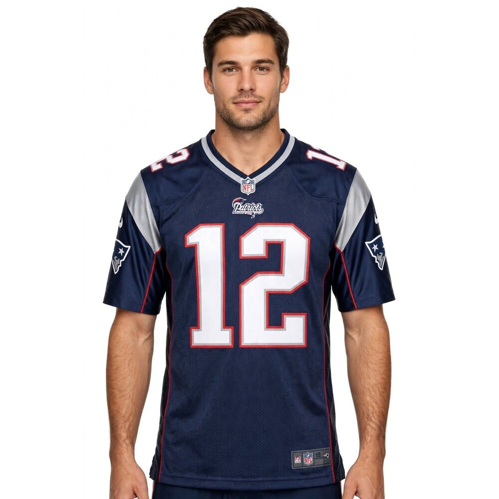 New England Patriots Tom Brady #12 Jersey Mens L Reebok NFL Authentic Team